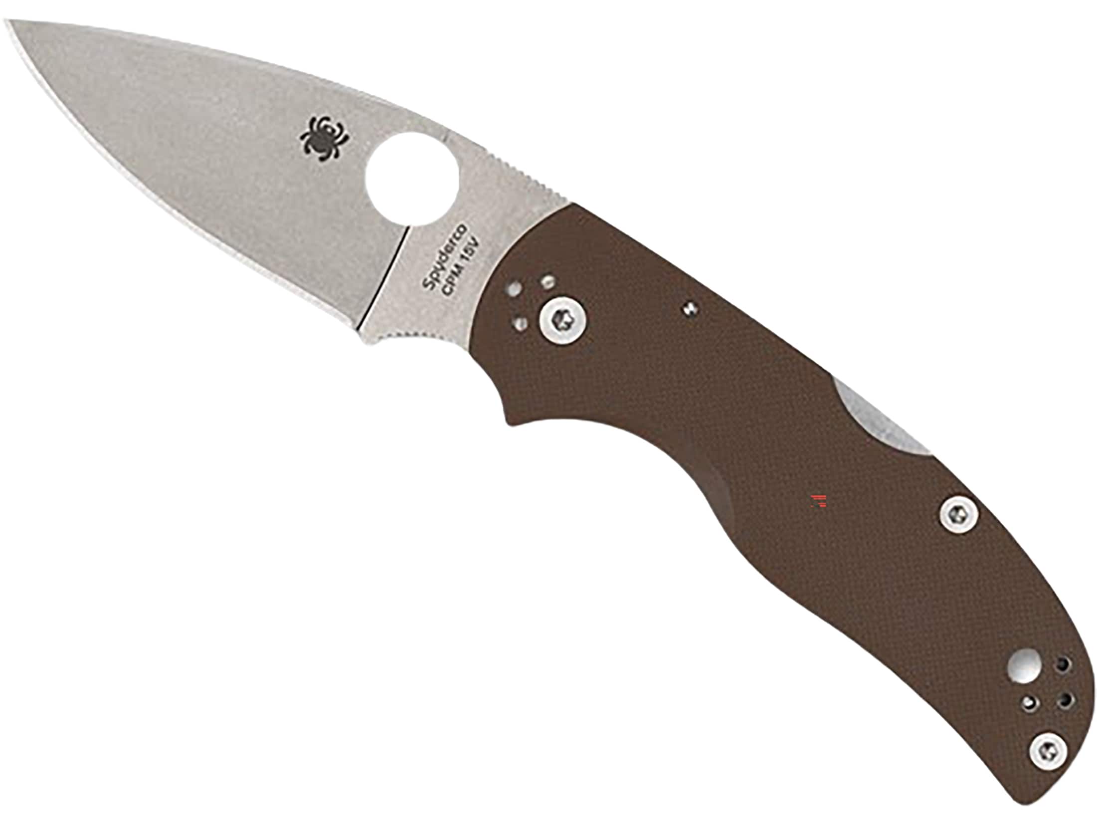 Spyderco Native 5 Sprint Run Pocket Knife 2.95" Drop Point CPM 15V Stonewashed Blade G-10 Handle Brown - image 1
