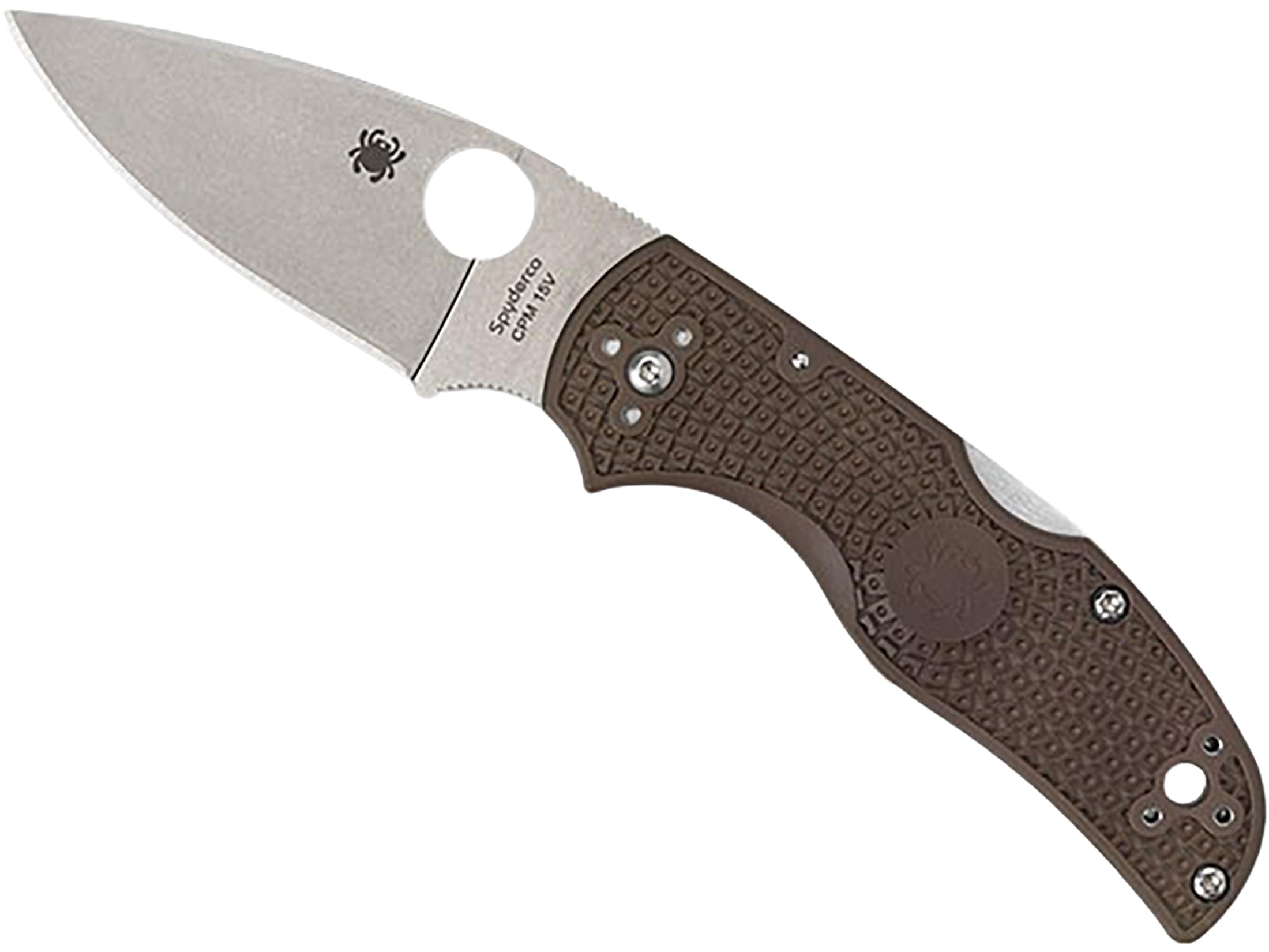 Spyderco Native 5 Lightweight Sprint Run Pocket Knife 2.95" Drop Point CPM 15V Stonewashed Blade Fiberglass Reinforced Nylon (FRN) Handle Brown - image 1