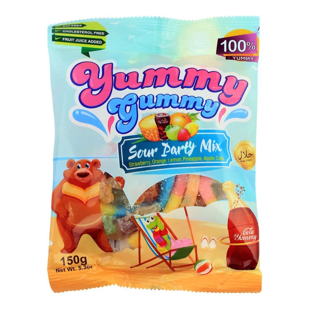 Yummy Gummy Jelly Sour Party Mix, Gluten Free, 150g - image 1