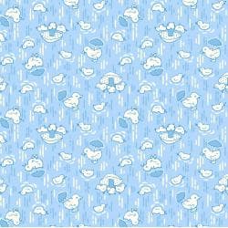 Everything But The Kitchen Sink XIV - Cute Chicks - Sky Blue Fabric - image 1