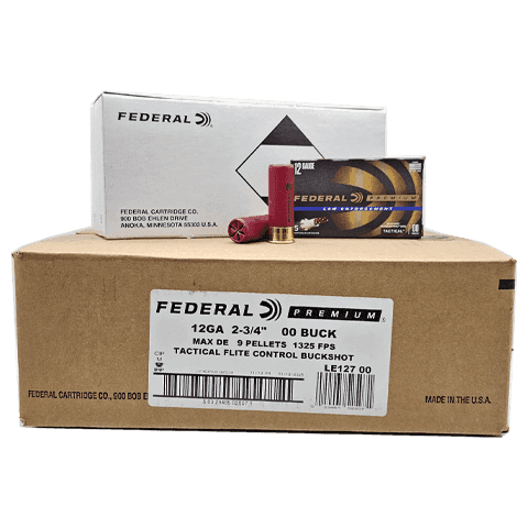 12 Gauge Federal LE12700 9 Pellet Flite Control 00 Buckshot - 250 Rounds - image 1