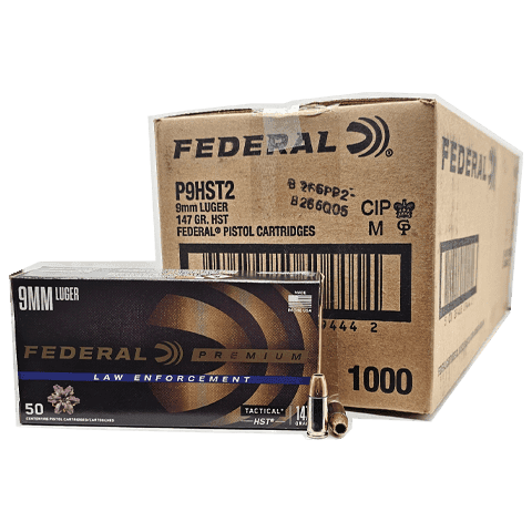 9mm Federal HST LE 147 Grain Jacketed Hollow Point Ammunition - 1000 Rounds - image 1