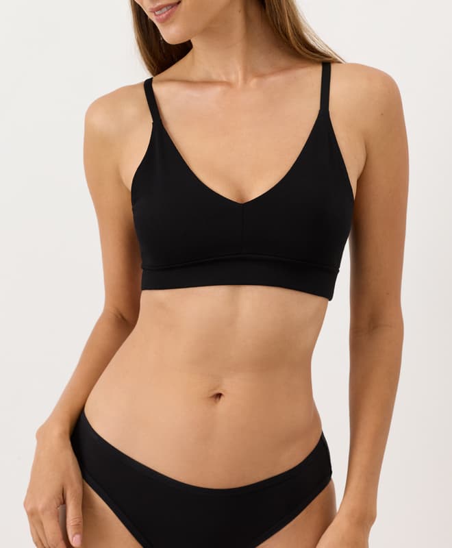 PACT Women's Black Everyday Classic T-Shirt Bra XS - image 1