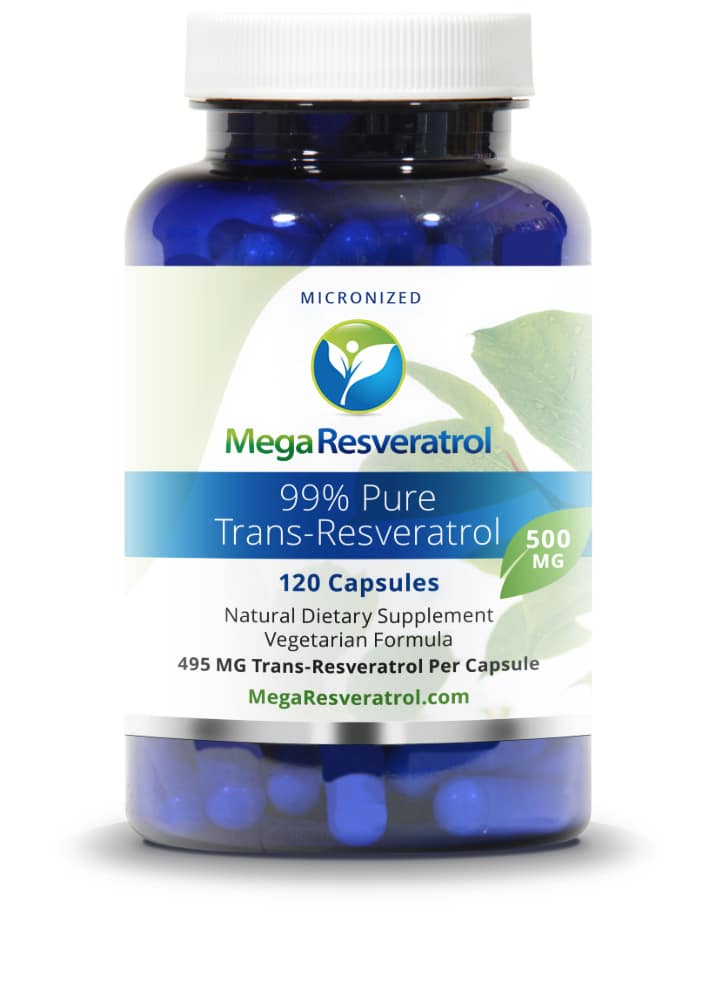 Mega Resveratrol 99% 500 mg Vegetarian Capsules - image 1