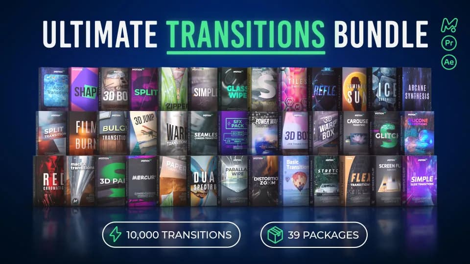 Ultimate Motion Bro Transitions Bundle for Premiere & After Effects - image 1