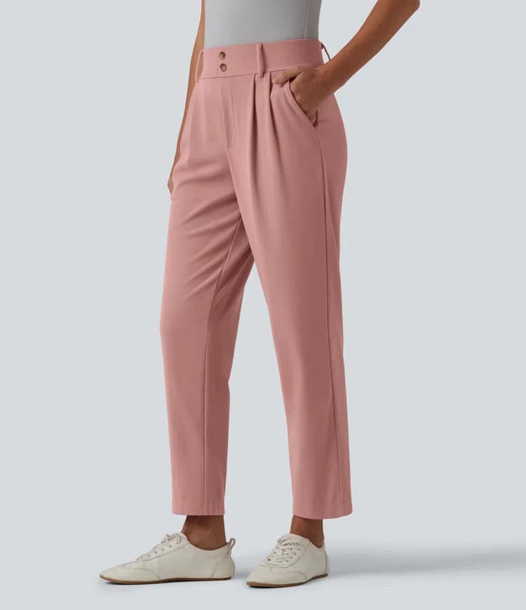 Halara Flex™ High Waisted Tapered Waffle Work Pants with Pockets - image 1