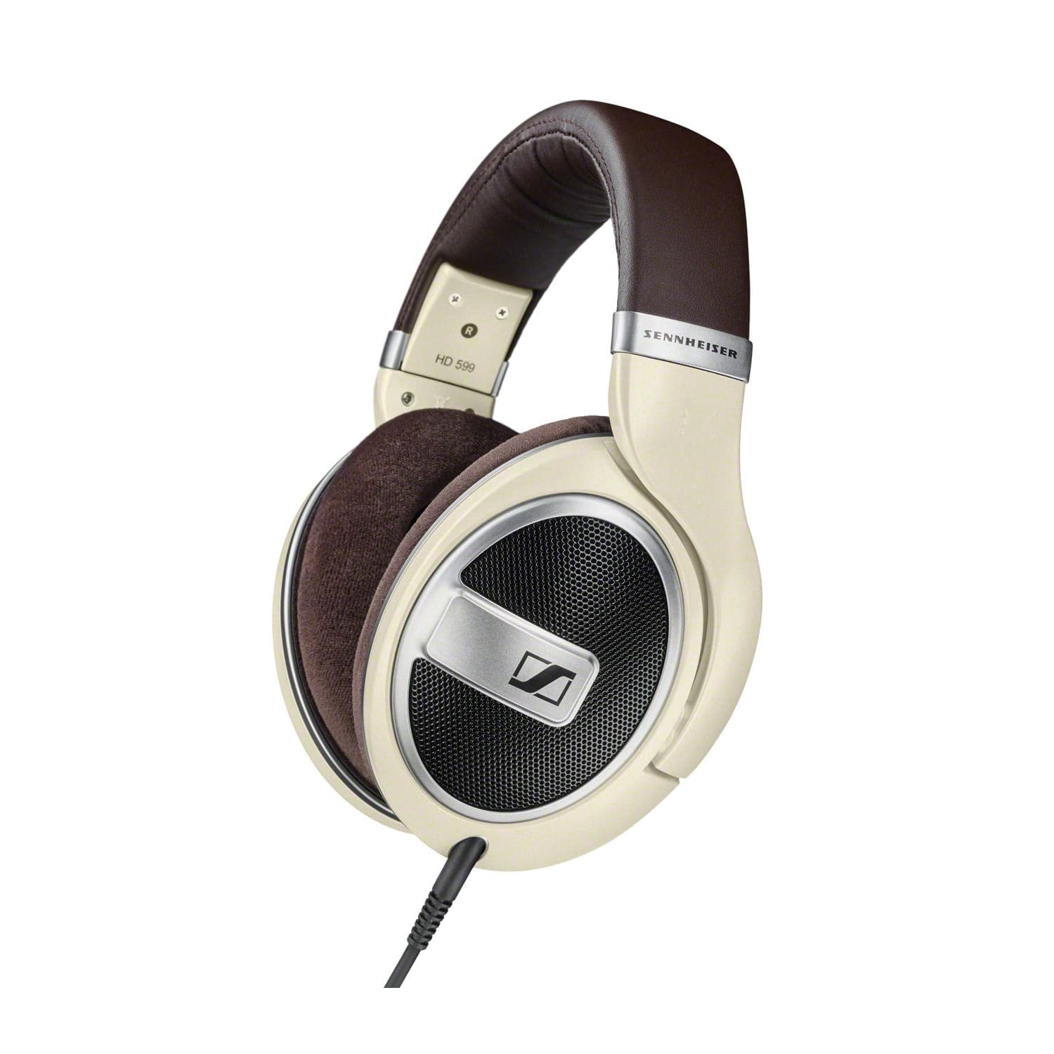 Remis à neuf (Très bon état) – Casque d’écoute à dos ouvert HD 599 de Sennheiser, ivoire, certifié remis à neuf par le fabricant - image 1