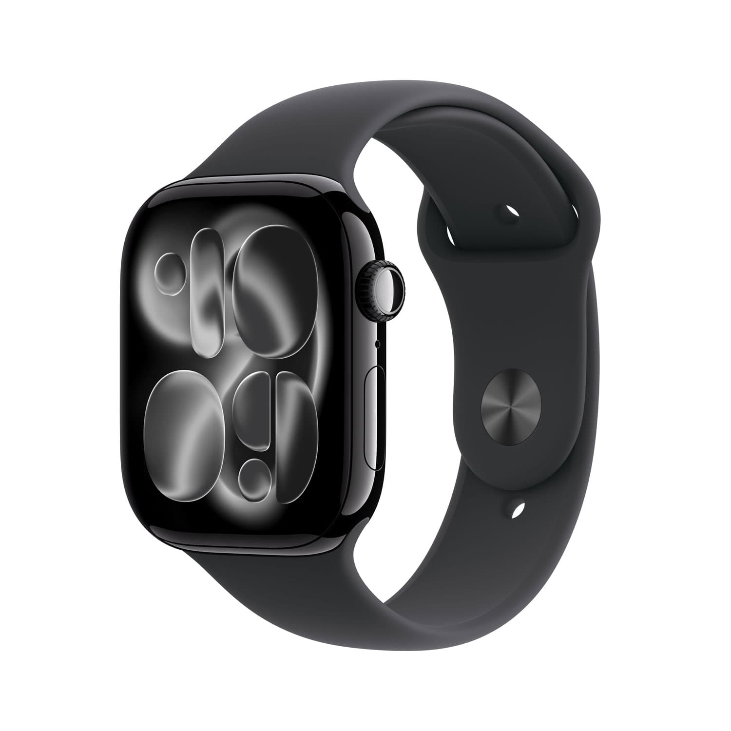 Apple Watch Series 11 (GPS) 42mm Jet Black Aluminum Case with Black Sport Band - Small/Medium - image 1