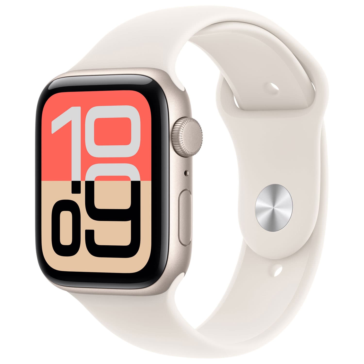 Apple Watch SE 3 (GPS) 40mm Starlight Aluminum Case with Starlight Sport Band - Medium/Large - image 1