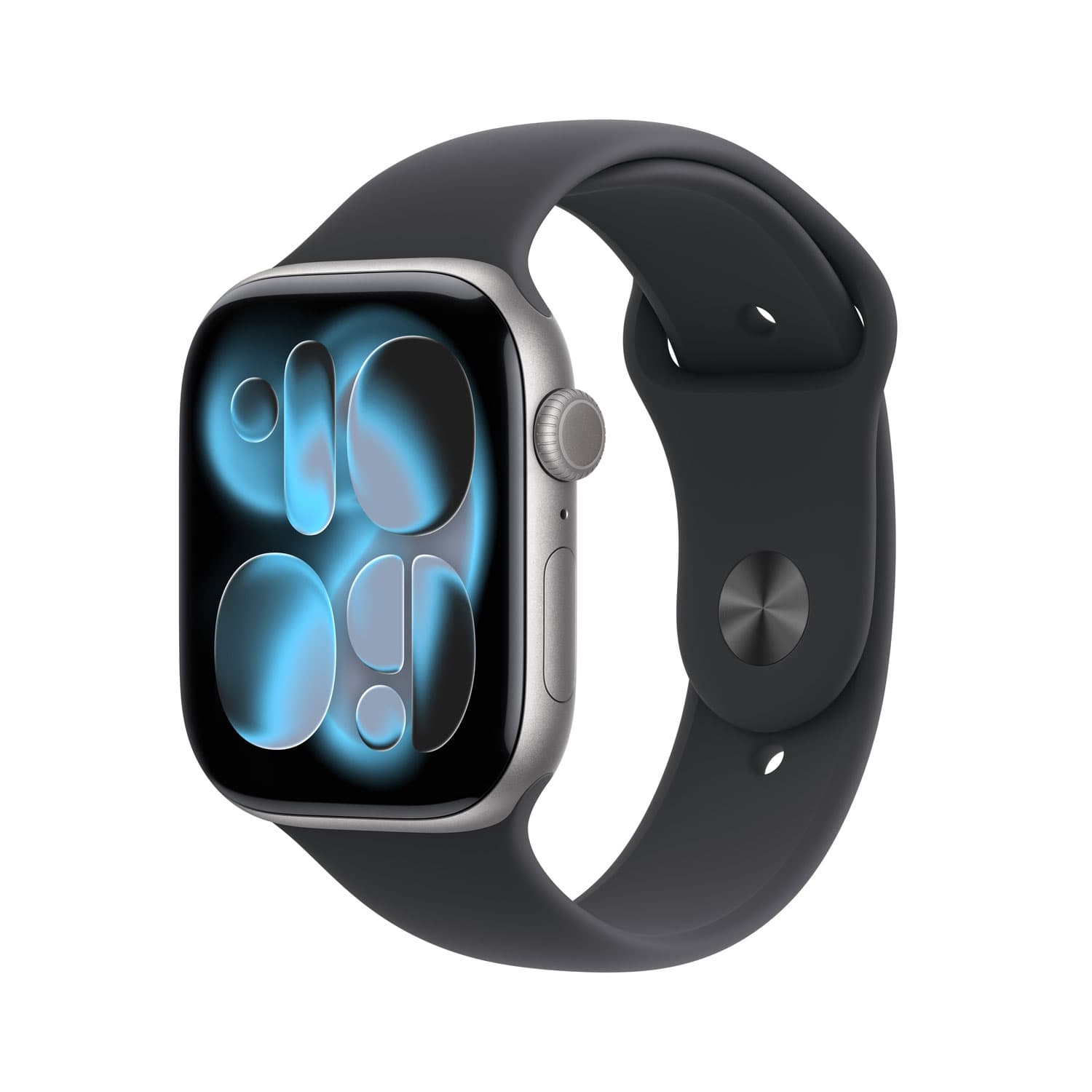 Open Box - Apple Watch Series 9 (GPS) 42mm Space Grey Aluminum Case with Black Sport Band - Small/Medium - image 1
