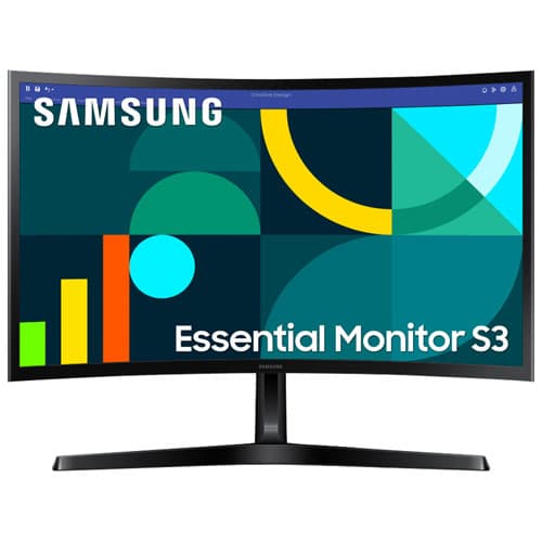 Samsung Essential S3 27" FHD 100Hz 4ms GTG Curved VA LED Monitor (LS27D368GANXZA) - Black - image 1
