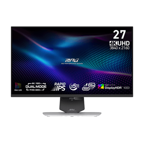 MSI MPG 274URDFW E16M 27" Mini-LED Gaming Monitor UHD 3840x2160 160Hz / FHD 320Hz 0.5ms Rapid IPS - image 1