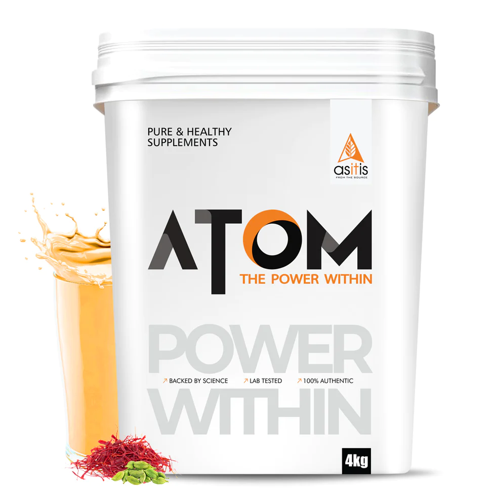 Atom Whey Protein 27gm 4kg Double Rich Chocolate - image 1