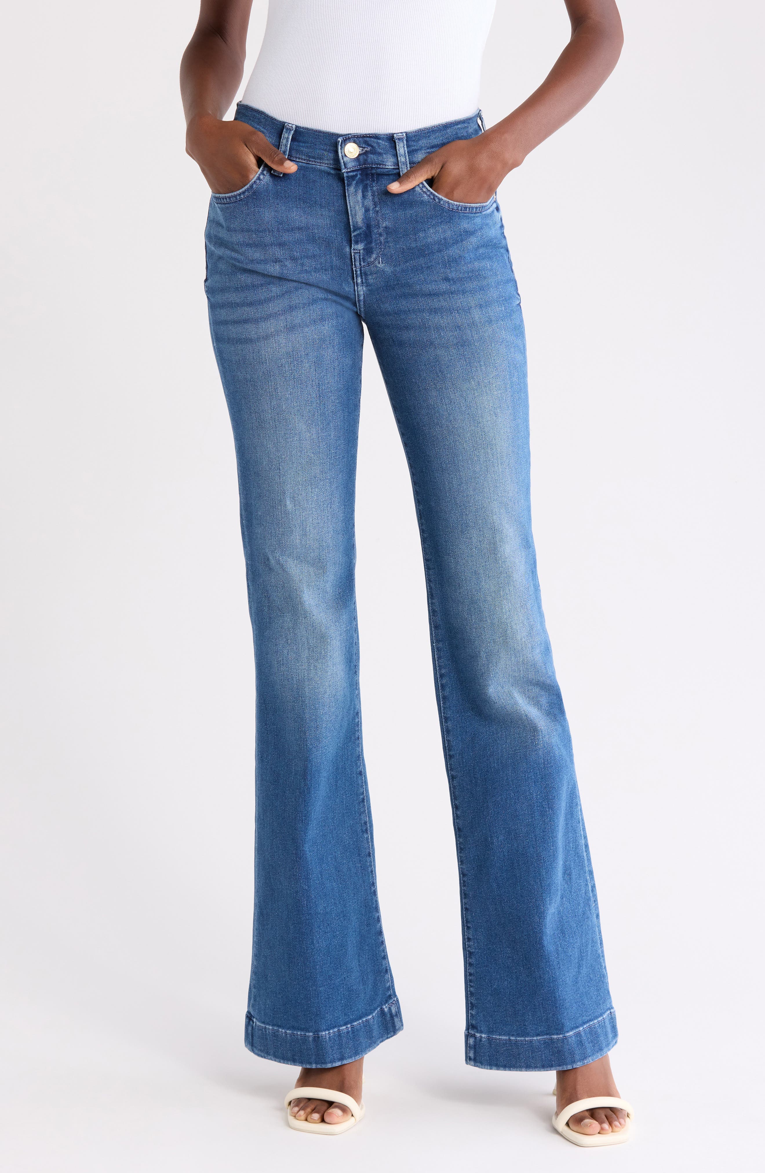Dojo Mid Rise Flare Jeans - image 1