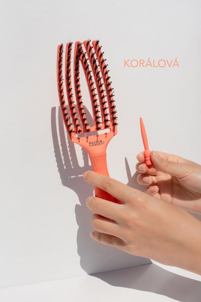 NEON PINK hair brush/comb - image 1