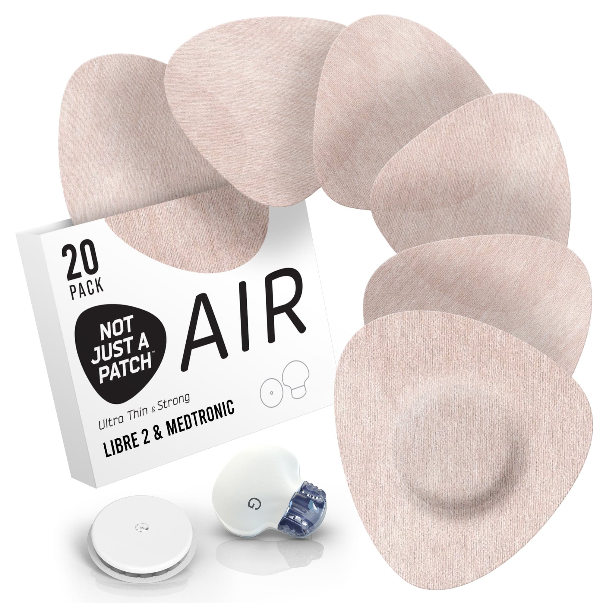 Air Patches for Freestyle Libre 1 &amp; 2 | Medtronic | Lingo - Tan - 20 pack | Not Just a Patch - image 1