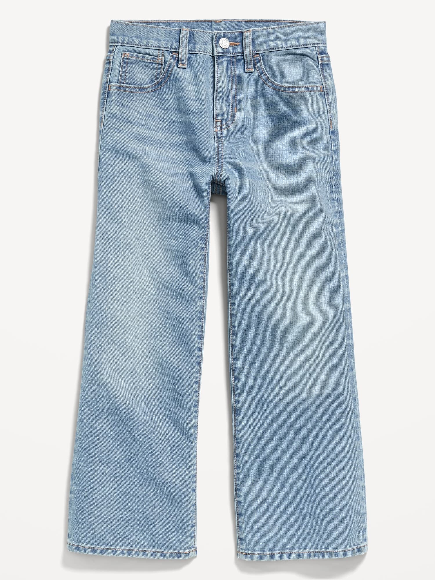High-Waisted Baggy Wide-Leg Jeans for Girls - image 1