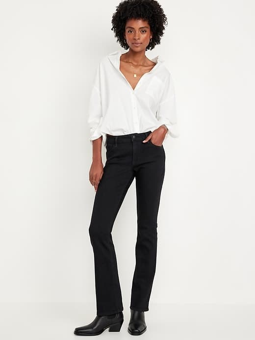 Old Navy Mid-Rise Wow Boot-Cut Jeans Black Jack - image 1