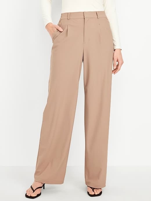 High-Waisted SleekTech Trouser Pants - image 1