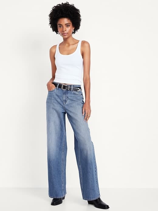 Mid-Rise Wow Baggy Wide-Leg Jeans - image 1