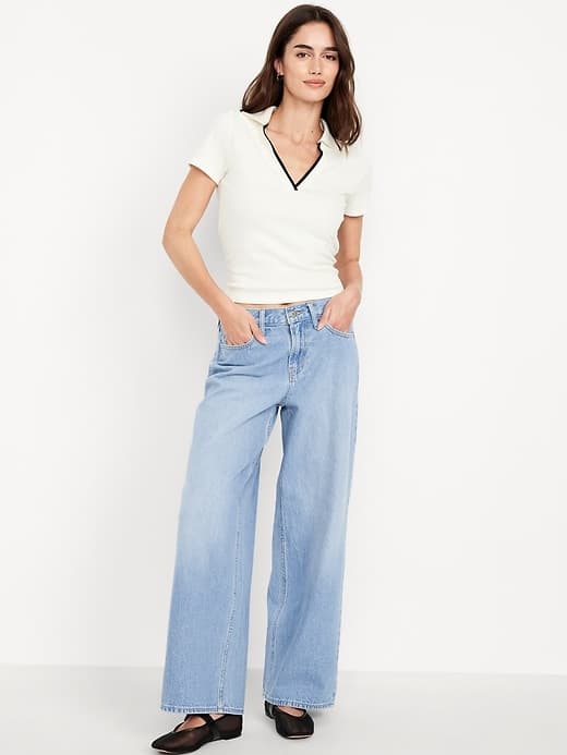 Mid-Rise Wow Baggy Wide-Leg Jeans - image 1