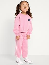 Dolphin-Hem Cropped Sweatpants for Toddler Girls - image 1