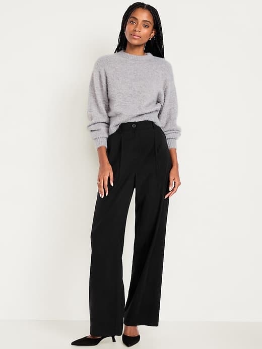 Extra High-Waisted Drapey Trouser Super Wide-Leg Pants - image 1