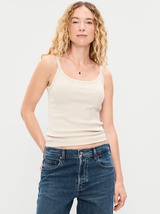 Rib-Knit Cami Tank Top - image 1