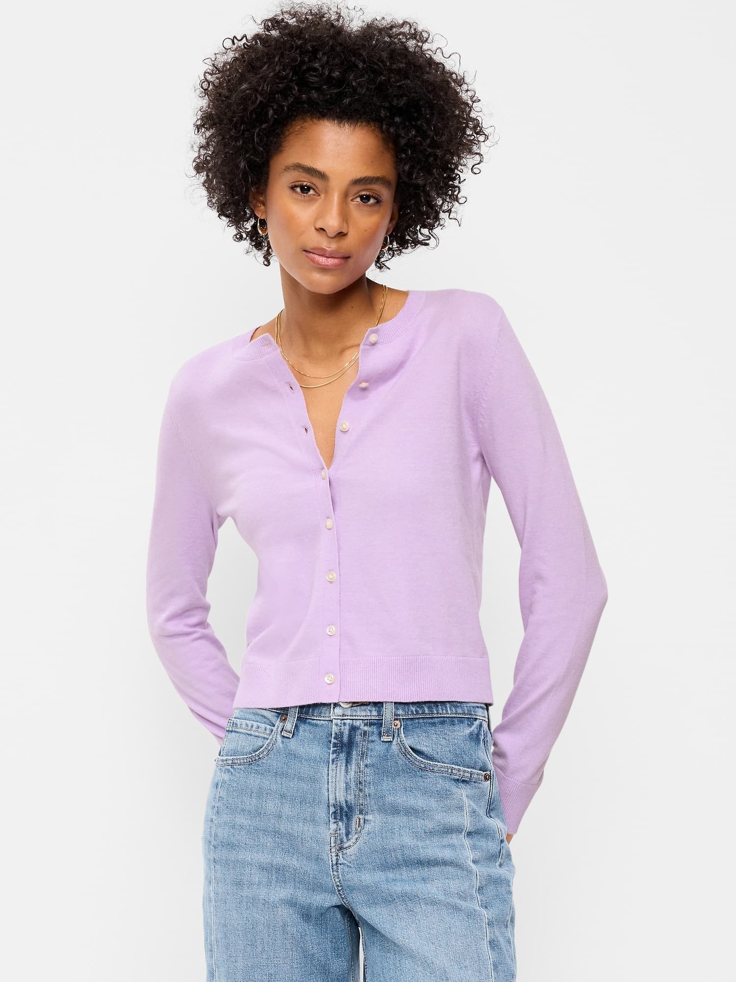SoSoft Lite Cropped Crew-Neck Cardigan - image 1