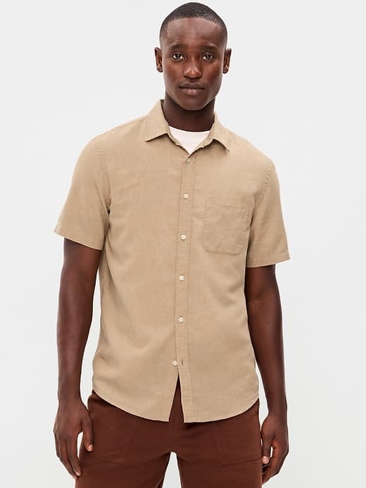 Classic Fit Everyday Linen-Blend Shirt - image 1
