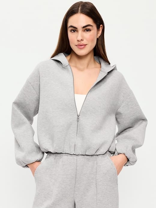 Bounce Fleece Bubble-Hem Hoodie - image 1