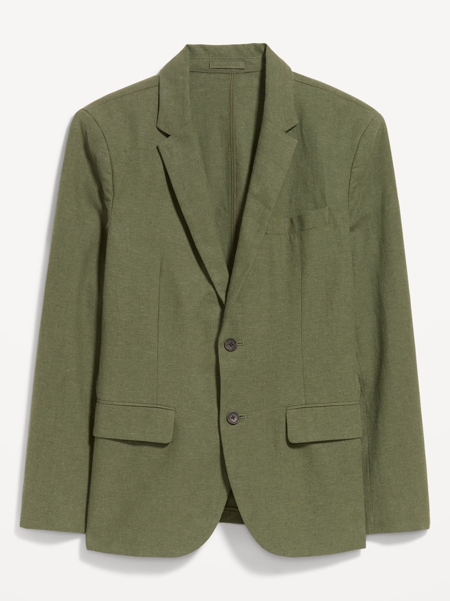 Relaxed Unlined Linen-Blend Blazer - image 1