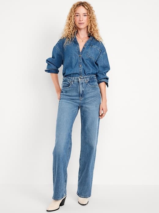Extra High-Waisted Wide-Leg Jeans - image 1