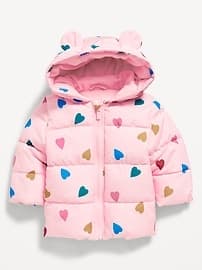Water-Resistant Hooded Critter Puffer Jacket for Baby - image 1