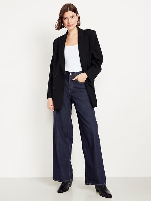 High-Waisted Baggy Wide-Leg Jeans - image 1