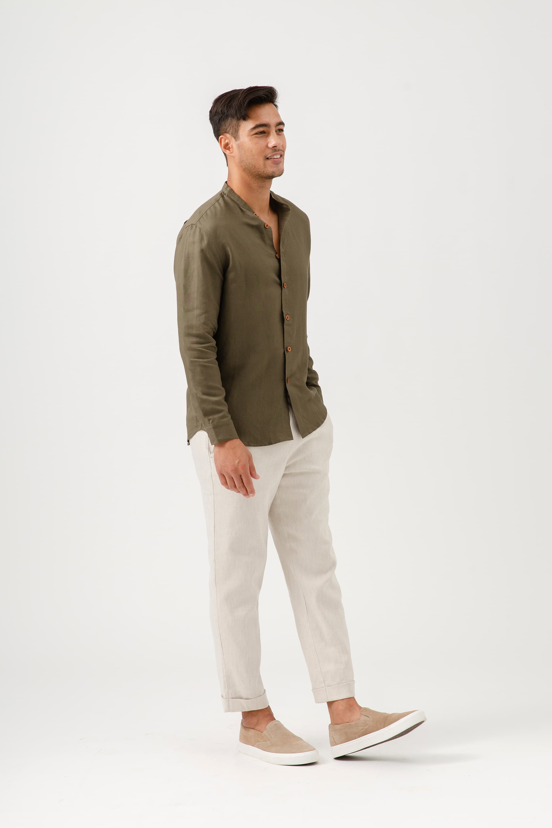 Relaxed Fit Linen Pants - image 1