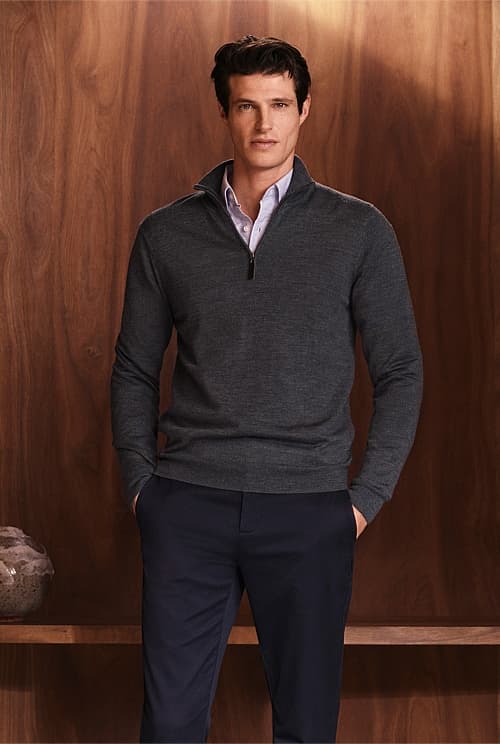 Merino Half Zip Knit - image 1