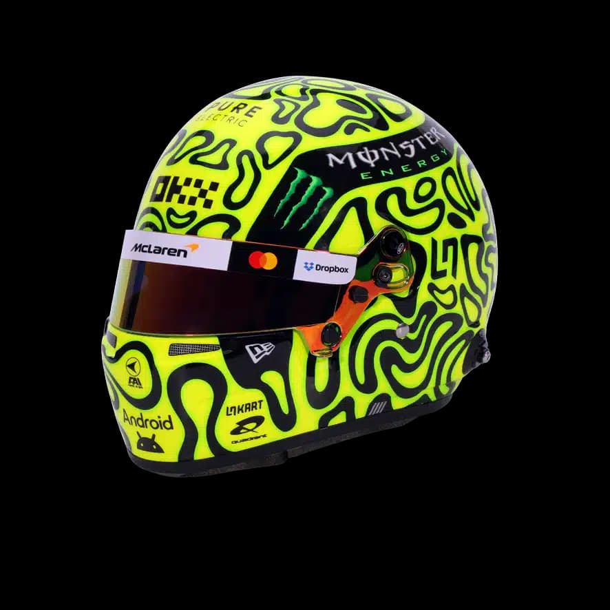 Lando Norris 2025 McLaren 1:2 Scale Mini Helmet Replica - image 1