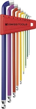 Long, Ball-end Rainbow Stubby Hex Key Set (1.5-10mm) - image 1