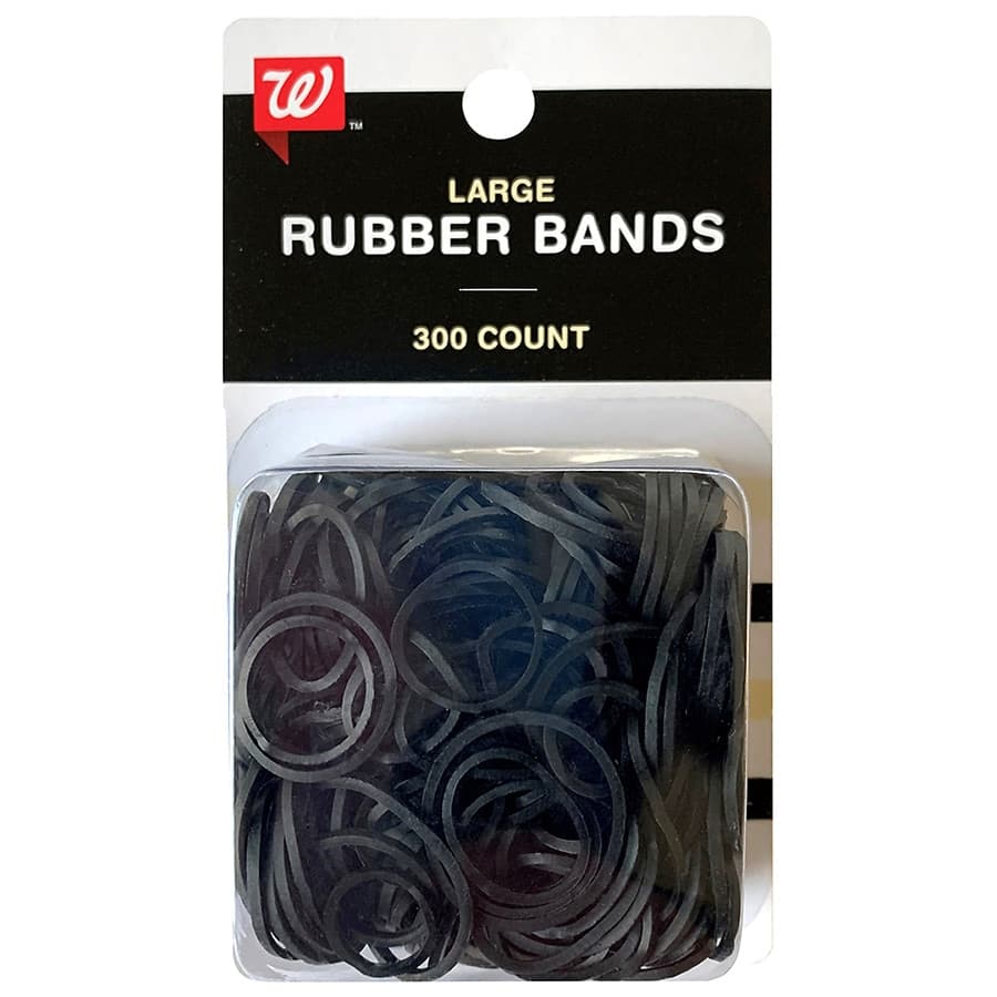 Walgreens Large Silicone Hair Rubber Bands Black - image 1