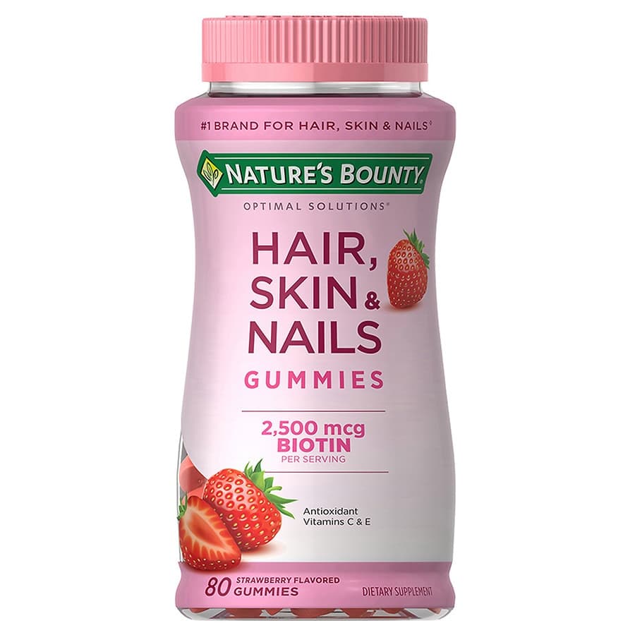 Nature's Bounty Optimal Solutions Hair, Skin & Nails Gummies with Biotin - image 1