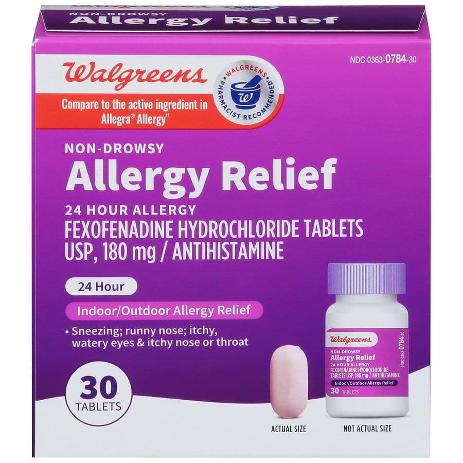 Walgreens 24 Hour Allergy Relief Fexofenadine Tablets - image 1