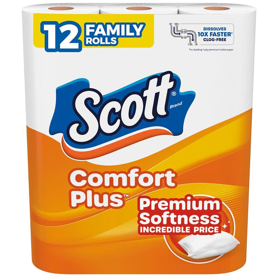 Scott ComfortPlus 1-Ply Toilet Paper Family Rolls - image 1
