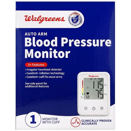 Walgreens Auto Arm Blood Pressure Monitor With Cuff, 1.0 ea - image 1