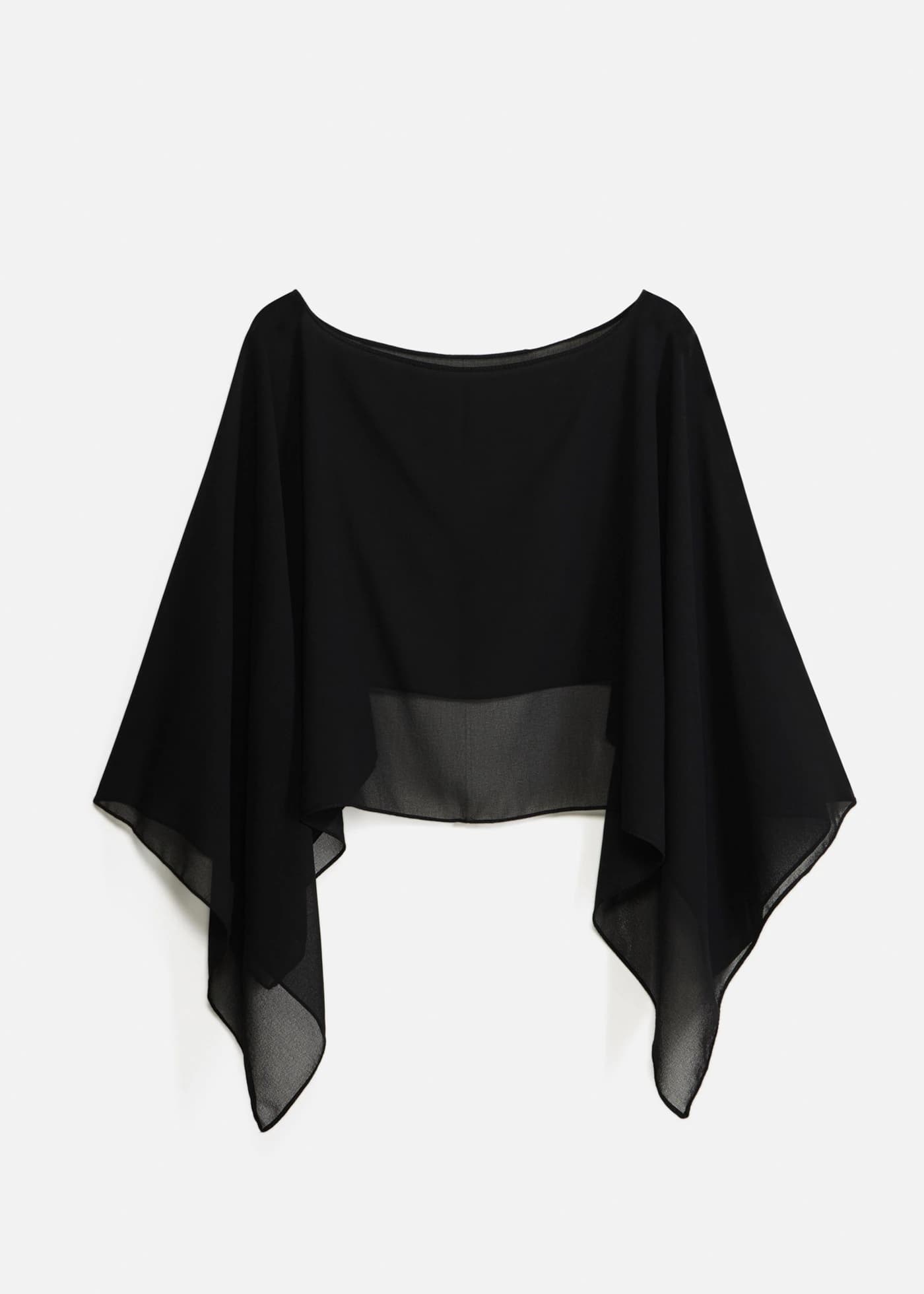 Poncho fluide en mousseline - image 1