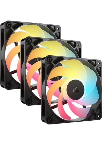 Corsair RS Series RS120 Reverse ARGB Black 120MM PWM 3-Pack Fan Kit - image 1