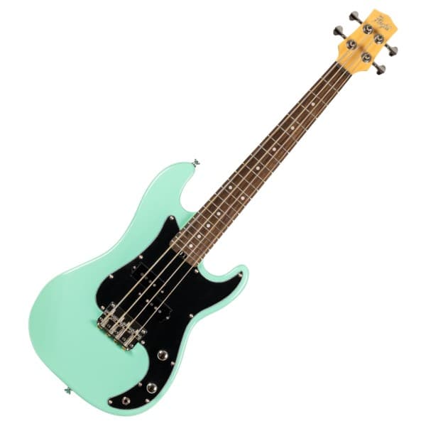 Flight Mini Bass Lite Electric Bass, Surf Green - image 1