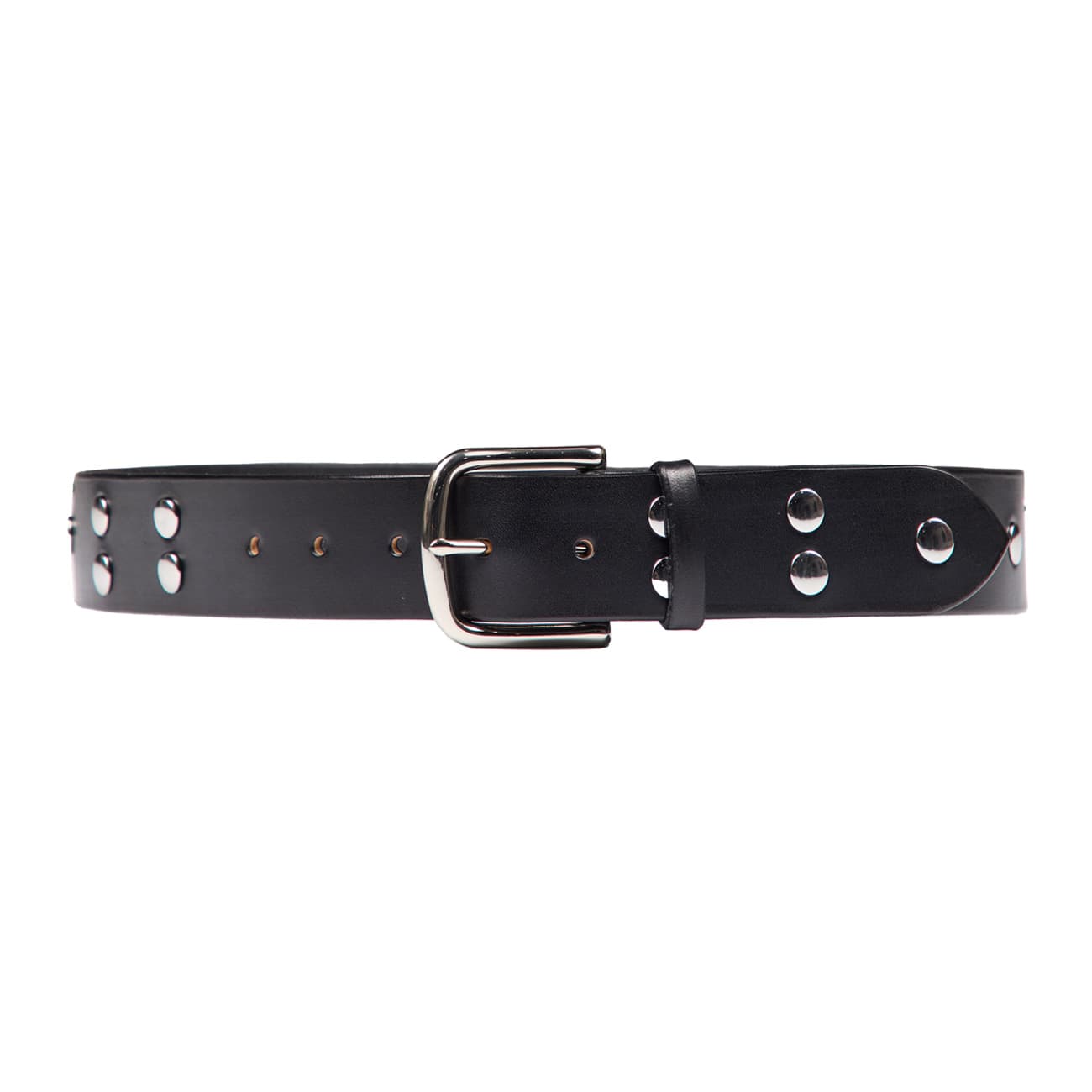 Studded 1.5″ Leather Belt - image 1