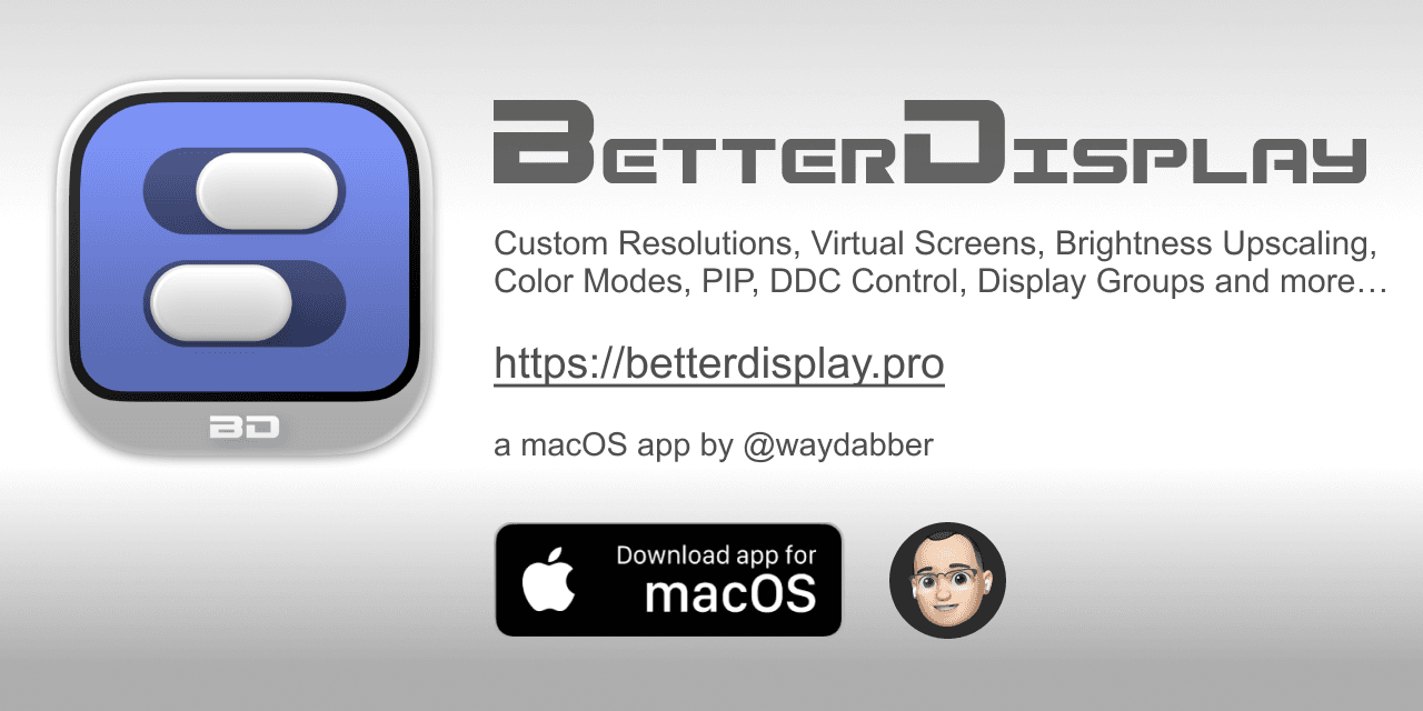 waydabber/BetterDisplay - image 1