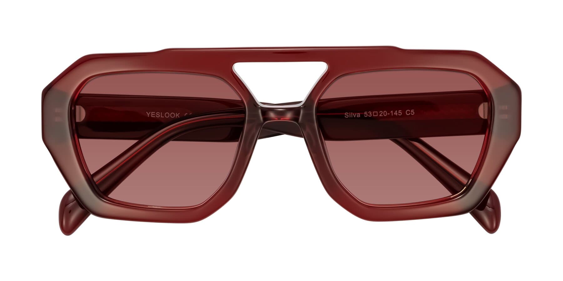 Silva Double Bridge Square Geometric Tinted Sunglasses - image 1